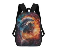 sinyumoney Cosmic Dolphin Dance Rucksack Computer Rucksack for School/Work/Travel for Teenage Girls Boys Women Men 17inch