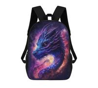 sinyumoney Cosmic Dragon Artwork Children's 17 Inch School Backpack 3D Printed Cool Knapsack for Kids Travel Rucksacks Book Bags Kids School Bag