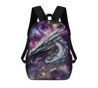 sinyumoney Cosmic Dragon Backpack School Lightweight Casual Daypack School Backpacks for Men, Women & Teenage Boys 17inch