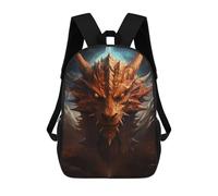 sinyumoney Cosmic Dragon Kids Backpack, Kids School Bag 3D Printed School Backpacks for Boys And Teenager School Students 17inch