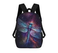 sinyumoney Cosmic Dragonfly Art Print 3D Printed 17 Inch School Backpack Children's Backpacks 3D Printed Cool Knapsack for Boys Elementary And Middle