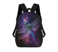 sinyumoney Cosmic Dragonfly Art Print-6 3D Printed 17 Inch School Backpack Casual Children's Backpacks 3D Printed for Boys Elementary And Middle
