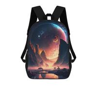 sinyumoney Cosmic Dream Landscape Children's Backpacks Kids Fun School Bag Boys Backpack Travel Bag Student Schoolbag Book Stationery Bag Chool Bags 17inch