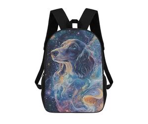 sinyumoney Cosmic Dreaming Dachshund Doxie School Bags High Secondary School Bags Casual Backpack for Campus Outdoor Travel Sports 17inch