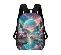 sinyumoney Cosmic Dreams 3D Printed 17inch School Bag Children's School Backpack Travel Backpacks Casual Fashion Bag for Kids School Students