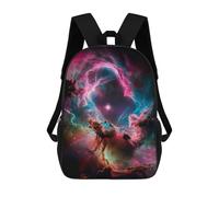 sinyumoney Cosmic Dreamscape 3D Printed Children's School Backpack for Kids High Capacity Travel Rucksacks Book Bags Kids School Bag Back Pack 17inch