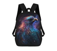 sinyumoney Cosmic Eagle Art Print-4 3D Printed 17inch School Bag Children's School Backpack Travel Backpacks Casual Fashion Bag for Kids School Students