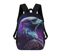 sinyumoney Cosmic Eagle Art Print-5 Kids School Backpack 17 Inch School Bag 3D Printed School Bag for Boys Elementary And Middle School Students