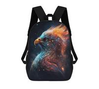 sinyumoney Cosmic Eagle Portrait Backpack School Rucksack Casual Daypacks School Work Travel Bag- Perfect for Travel, Work And Daily Use 17inch