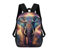 sinyumoney Cosmic Elephant Artwork Kids Backpacks Children Bag,Anime Bag,Large Capacity Kids Backpack, 3D Printed Children's,Student Schoolbag,Kids Boys Girls School Bag 17inch