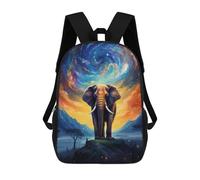 sinyumoney Cosmic Elephant Rucksack Fashion Stationery Backpack Waterproof Casual Daypacks for Men, Women & Teenage Boys 17inch