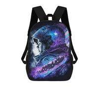 sinyumoney Cosmic Explorer T-Shirt 3D Printed Children's 17 Inch Backpacks 3D Printed Casual School Bag for Boys Elementary And Middle