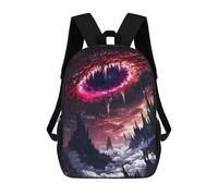 sinyumoney Cosmic Eye Above Fantasy City Backpack School Secondary Causal Travel High School Bags for Boys/Girls/Teenagers 17inch
