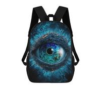 sinyumoney Cosmic Eye Artwork 3D Printed Children's School Backpack for Kids Travel Rucksacks Book Bags Kids School Bag 17inch