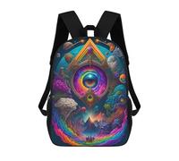 sinyumoney Cosmic Eye Mandala Backpack School Backpack Kids School Bag Large Capacity Kids Backpack for School Rucksack 3D Book Bag Gifts for Kids 17inch