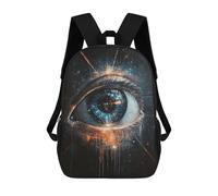 sinyumoney Cosmic Eye Painting-7 Children's Backpack, Schoolbag Large Capacity Students Bookbag Rucksack Knapsack for Boys Girls Adults Teen 17inch