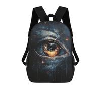 sinyumoney Cosmic Eye Painting Artwork 3D Printed 17inch School Bag Children's School Backpack Travel Backpacks Casual Fashion Bag for Kids School Students