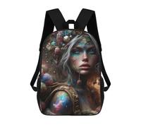 sinyumoney Cosmic Fairy Portrait Children's School Backpack 3D Printed for Kids Travel Rucksacks Book Bags Kids School Bag 17inch