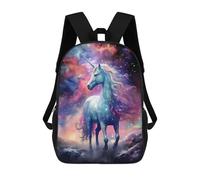 sinyumoney Cosmic Fantasy Unicorn Children's Backpacks School Backpack 3D Printed for Kids Travel Rucksacks Book Bags Kids 17inch School Bag