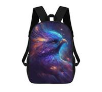 sinyumoney Cosmic Feathered Beast-4 17 Inch Backpacks Kids Schoolbag,3D Printed Elementary And Middle School Students Backpacks for Boys Girls