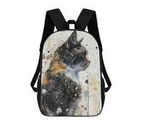 sinyumoney Cosmic Feline Gaze School Backpack for Girls Backpack Water Repellent Casual Daypack Lightweight Rucksack Boy Girl School Backpack 17inch