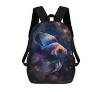 sinyumoney Cosmic Fish Art Print-1 Backpack School Bag Daypacks Business Backpack Water Resistant Bookbag for Girls Boys Teenage 17inch