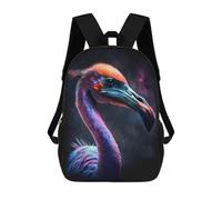 sinyumoney Cosmic Flamingo Art Print-11 3D Printed Children's School Backpack for Kids High Capacity Travel Rucksacks 17 Inch Book Bags Kids