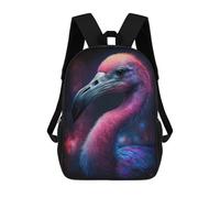 sinyumoney Cosmic Flamingo Art Print-5 Backpack School Daypacks Business Backpack Water Resistant Bookbag for Camping Outdoor Adventures And Daily Travel 17inch
