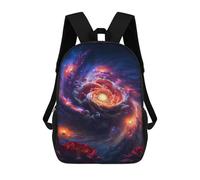 sinyumoney Cosmic Flower Bloom School Bag 3D Printed 17inch Backpacks Fashion Kids School Backpack Rucksacks for Boys Elementary And Middle School Students