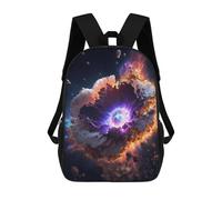 sinyumoney Cosmic Flower Burst Children's Backpack, Schoolbag Large Capacity Students Bookbag Rucksack Knapsack for Boys Girls Adults Teen 17inch