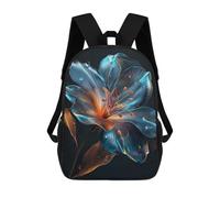 sinyumoney Cosmic Flower Kids School Backpack 17 Inch School Bag 3D Printed School Bag for Boys Elementary And Middle School Students