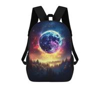 sinyumoney Cosmic Forest Night Sky Backpack School Bag Fashion Stationery Backpack Waterproof Casual Daypacks- Perfect for Travel, Work And Daily Use 17inch