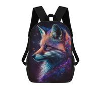 sinyumoney Cosmic Fox Art Print-13 Backpack School Bag Daypacks Business Backpack Water Resistant Bookbag for Girls Boys Teenage 17inch
