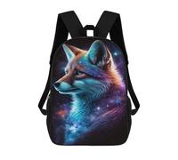 sinyumoney Cosmic Fox Art Print-15 School Backpack Water Resistant Travel Backpack Computer Bag for Men, Women & Teenage Boys 17inch