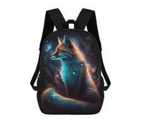 sinyumoney Cosmic Fox Art Print-8 Rucksack Rucksack Casual Daypacks School Work Travel Bag for Men, Women & Teenage Boys 17inch