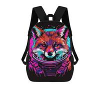 sinyumoney Cosmic Fox Astronaut Art Print-1 School Backpack Fashion Stationery Backpack Waterproof Casual Daypacks for Men/Women 17inch