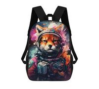 sinyumoney Cosmic Fox Explorer-16 Backpack School Bag High Secondary School Bags Casual Backpack for Teenage Girls Boys Women Men 17inch