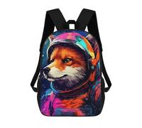 sinyumoney Cosmic Fox Explorer-17 School Backpack Secondary Causal Travel High School Bags for Camping Outdoor Adventures And Daily Travel 17inch