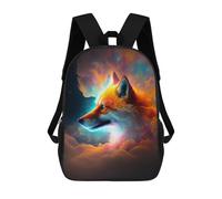 sinyumoney Cosmic Fox in Nebula School Bags Secondary Causal Travel High School Bags for School/Work/Travel 17inch