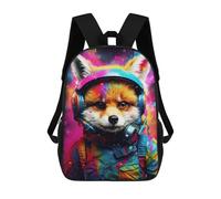 sinyumoney Cosmic Fox in Space Gear School Backpack Business Durable Laptop Bag for Camping Outdoor Adventures And Daily Travel 17inch