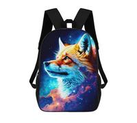sinyumoney Cosmic Fox Portrait-1 Backpack Cartoon Plush Bag, 3D Backpack for Kids School Bag Birthday Gift Idea for Boys And Girls 17inch