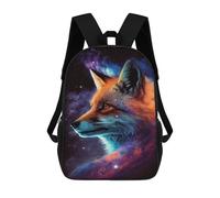 sinyumoney Cosmic Fox Portrait-13 School Backpack Business Durable Laptop Bag for Camping Outdoor Adventures And Daily Travel 17inch