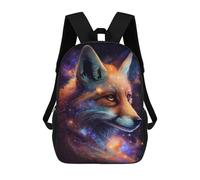 sinyumoney Cosmic Fox Portrait-18 Rucksack Water Resistant Travel Backpack Computer Bag for Teenage Girls Boys Women Men 17inch