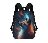 sinyumoney Cosmic Fox Portrait-2 Backpack School Water Resistant Travel Backpack Computer Bag - Perfect for Travel, Work And Daily Use 17inch