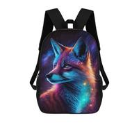 sinyumoney Cosmic Fox Portrait-9 Backpack School Bag Water Resistant School Bag Business Backpack for Boys/Girls/Teenagers 17inch