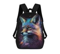 sinyumoney Cosmic Fox Portrait Artwork-2 Children's School Backpack Fashion Casual 17inch 3D Printed School Bags Boy School Backpack Large Backpack
