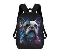 sinyumoney Cosmic French Bulldog Art Print Backpack School Bag Fashion Stationery Backpack Waterproof Casual Daypacks- Perfect for Travel, Work And Daily Use 17inch