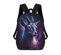 sinyumoney Cosmic Goat Portrait-2 School Bags School Secondary High School College Backpack Travel for Boys/Girls/Teenagers 17inch