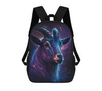 sinyumoney Cosmic Goat Portrait Backpack School Bag Business Durable Laptop Bag for Campus Outdoor Travel Sports 17inch