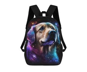 sinyumoney Cosmic Golden Retriever Art Print Backpack School Bag Work Laptop Backpack Rucksack Bag for Boys/Girls/Teenagers 17inch
